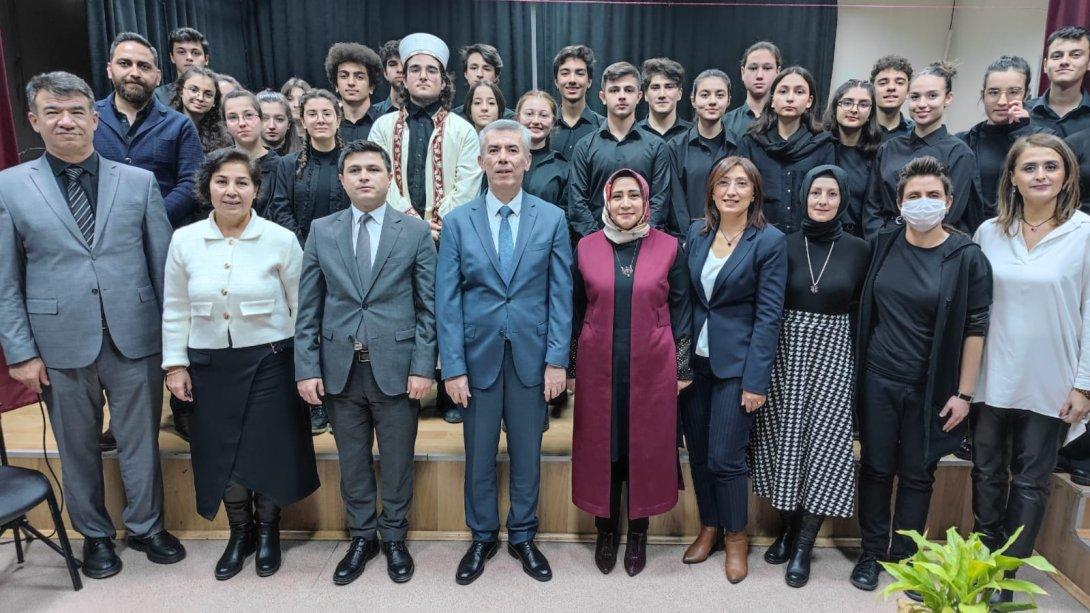 İlçe Millî Eğitim Müdürümüz Sayın Elif Özbek, 750. Vuslat Yıl Dönümünde Hazreti Mevlana'yı Anma Programına Katıldı