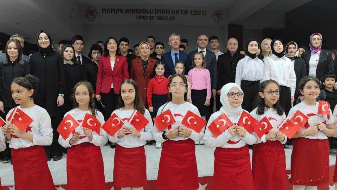 12 Mart İstiklal Marşının Kabulü ve Mehmet Akif Ersoy'u Anma Programı, Mamak İmam Hatip Lisesinde Gerçekleştirildi 